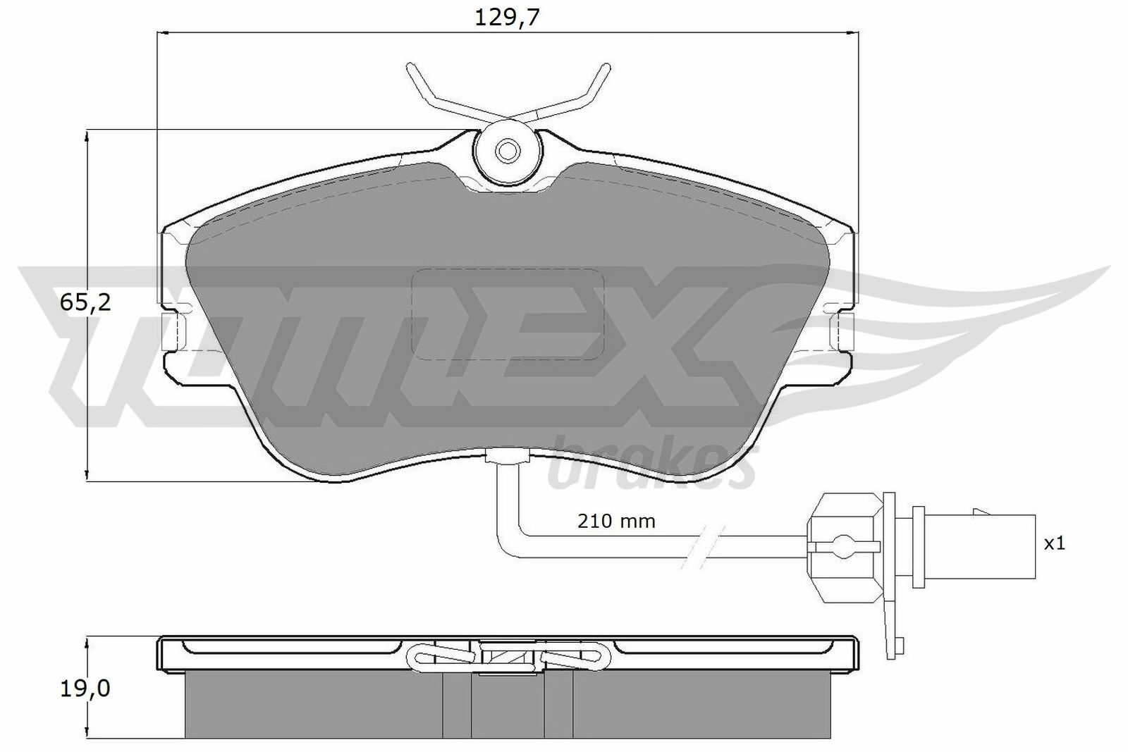 Sada brzdových platničiek kotúčovej brzdy TOMEX Brakes